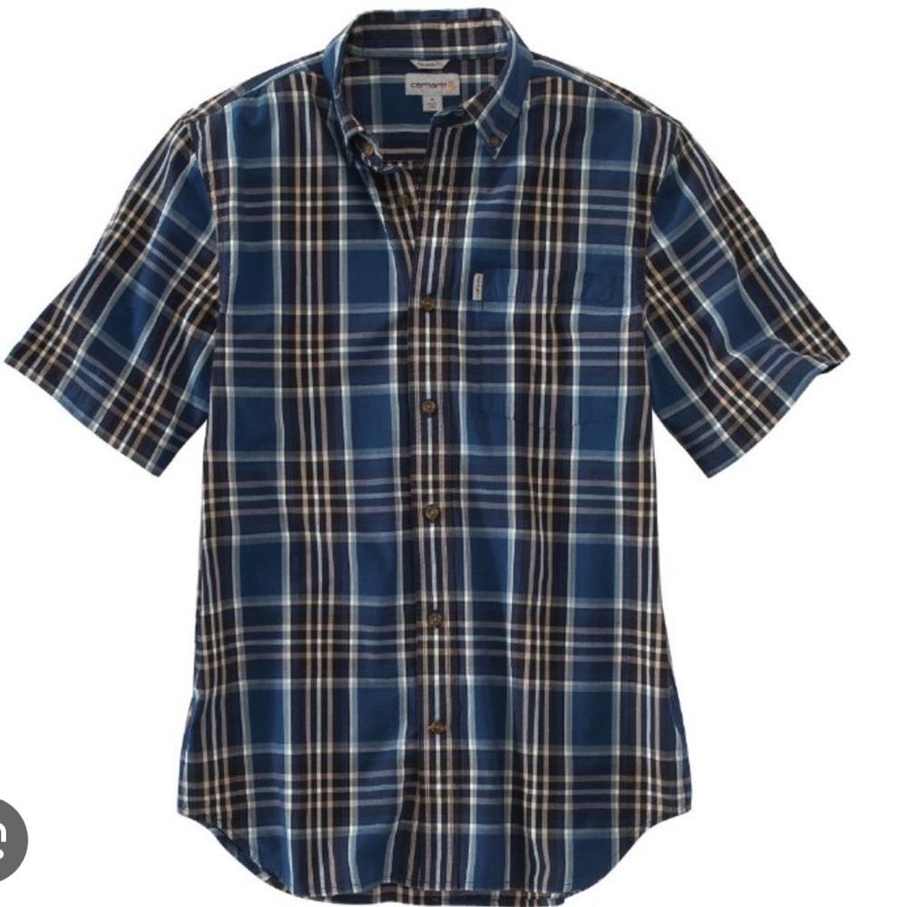 HOST PICK Carhartt Men's Essential Plaid Button-Down Short-Sleeve Shirt​